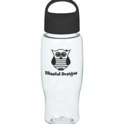 Clear Impact Comfort Grip Bottle with Oval Crest Lid - 27 oz.