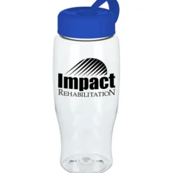 Clear Impact Comfort Grip Bottle with Tethered Lid - 27 oz.