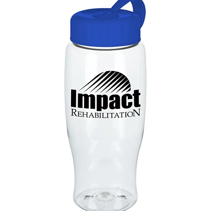 Clear Impact Comfort Grip Bottle with Tethered Lid - 27 oz.