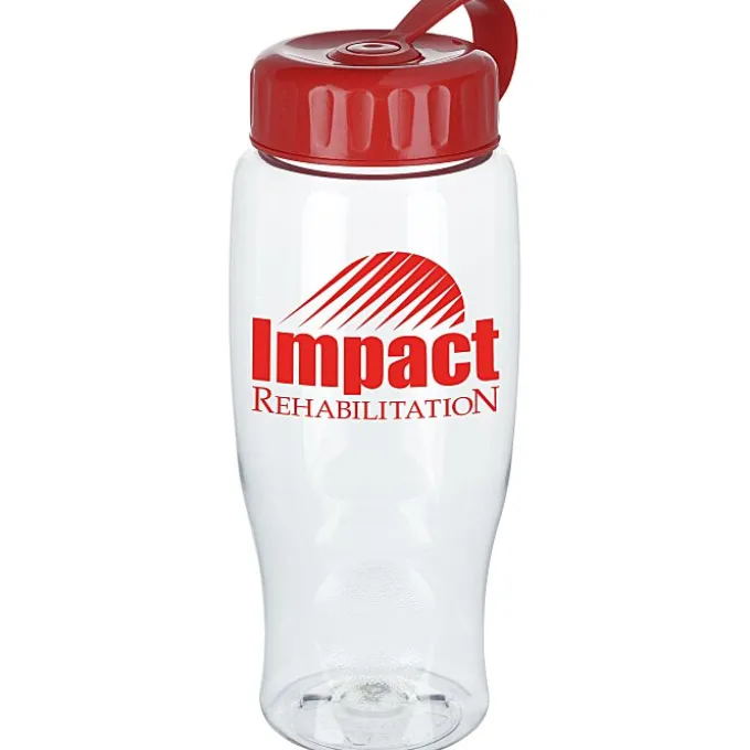 Clear Impact Comfort Grip Bottle with Tethered Lid - 27 oz.