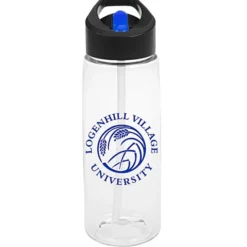 Clear Impact Flair Bottle with Two-Tone Flip Straw Lid - 26 oz