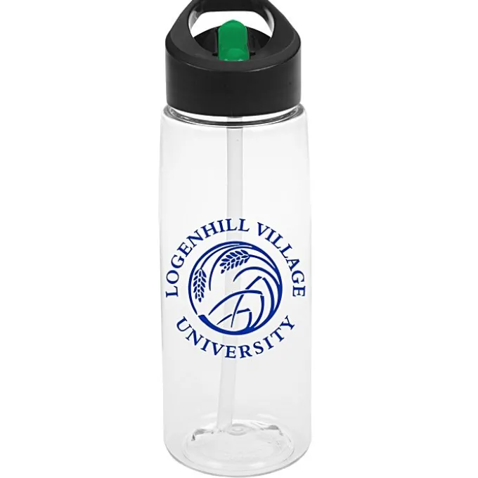 Clear Impact Flair Bottle with Two-Tone Flip Straw Lid - 26 oz