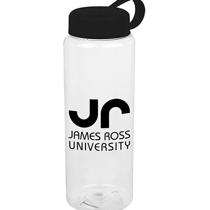 Clear Impact Guzzler Sport Bottle with Tethered Lid - 32 oz