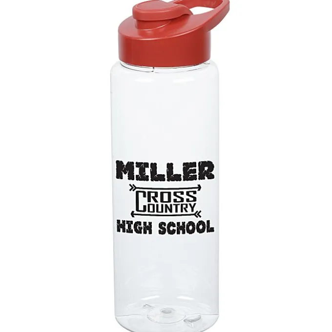 Clear Impact Guzzler Sport Bottle with Flip Carry Lid - 32 oz