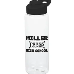 Clear Impact Guzzler Sport Bottle with Flip Carry Lid - 32 oz