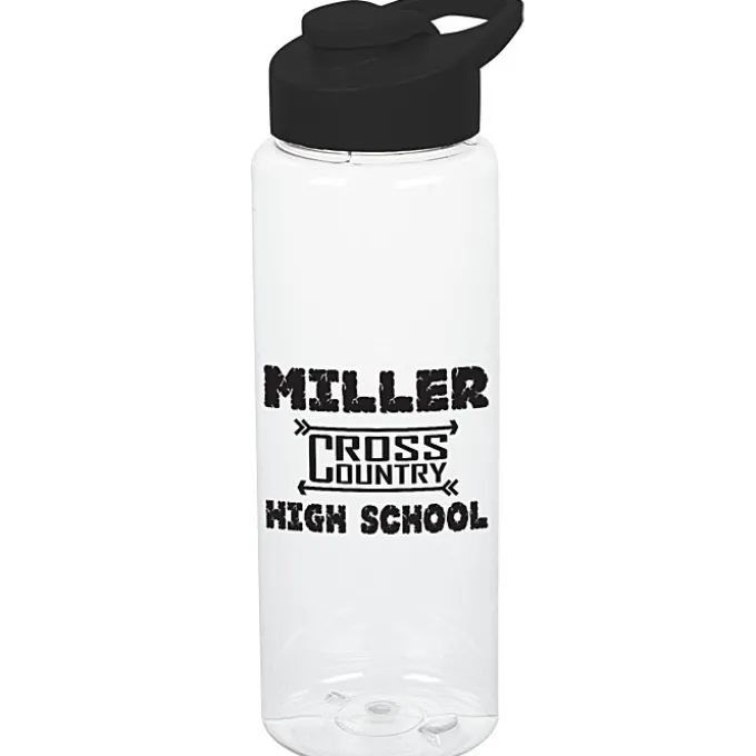 Clear Impact Guzzler Sport Bottle with Flip Carry Lid - 32 oz