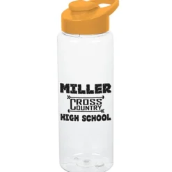 Clear Impact Guzzler Sport Bottle with Flip Carry Lid - 32 oz