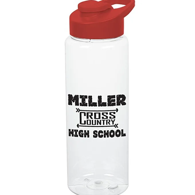 Clear Impact Guzzler Sport Bottle with Flip Carry Lid - 32 oz