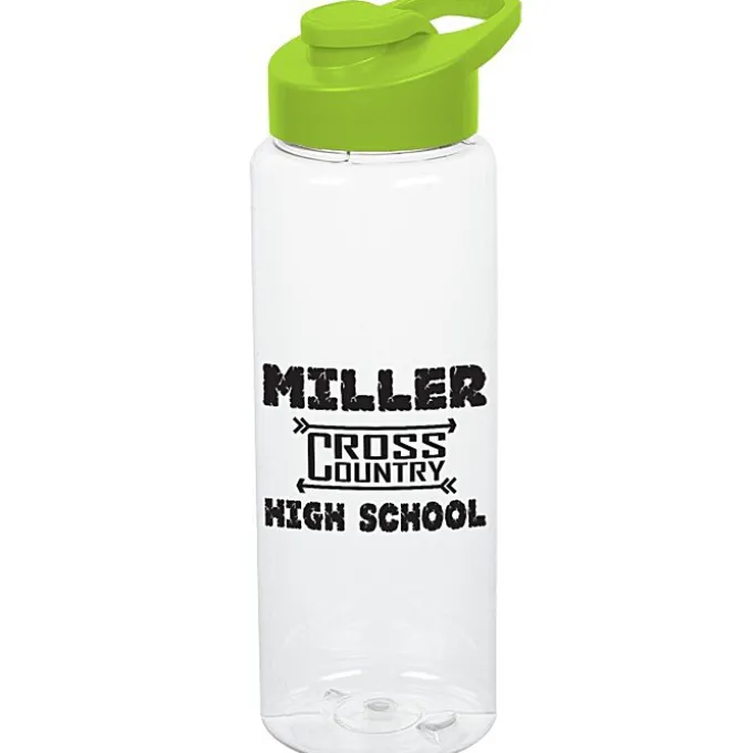 Clear Impact Guzzler Sport Bottle with Flip Carry Lid - 32 oz