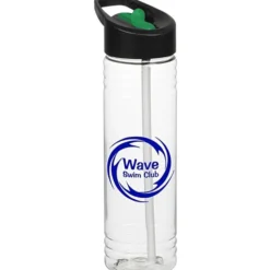 Clear Impact Halcyon Water Bottle with Two-Tone Flip Straw Lid - 24 oz