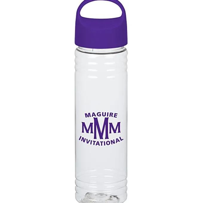 Clear Impact Halcyon Water Bottle with Oval Crest Lid - 24 oz