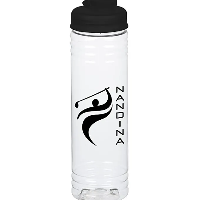 Clear Impact Halcyon Water Bottle with Flip Drink Lid - 24 oz