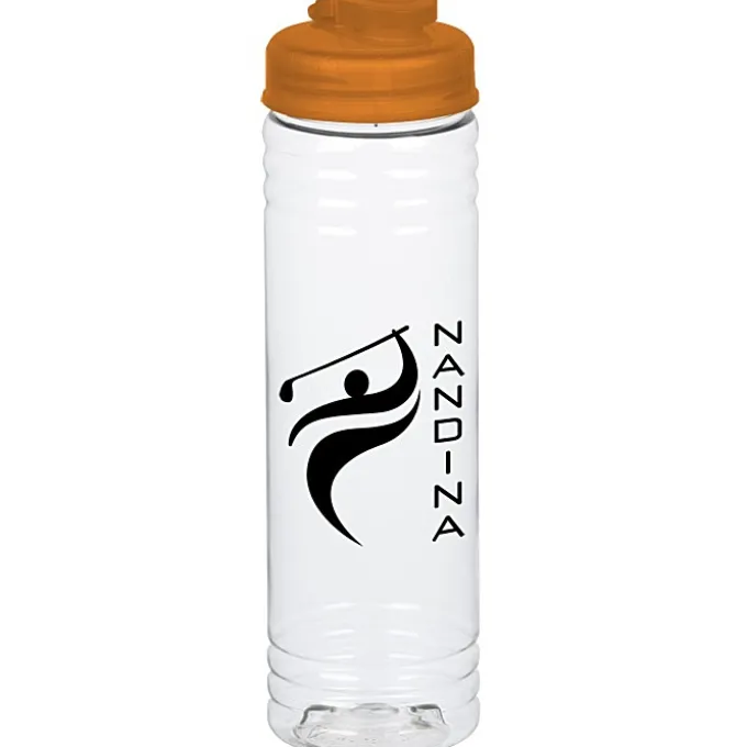 Clear Impact Halcyon Water Bottle with Flip Drink Lid - 24 oz