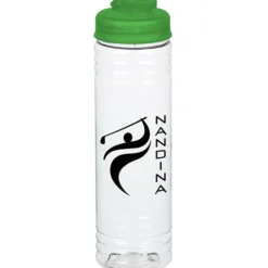 Clear Impact Halcyon Water Bottle with Flip Drink Lid - 24 oz
