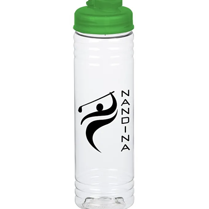 Clear Impact Halcyon Water Bottle with Flip Drink Lid - 24 oz