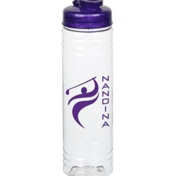 Clear Impact Halcyon Water Bottle with Flip Drink Lid - 24 oz