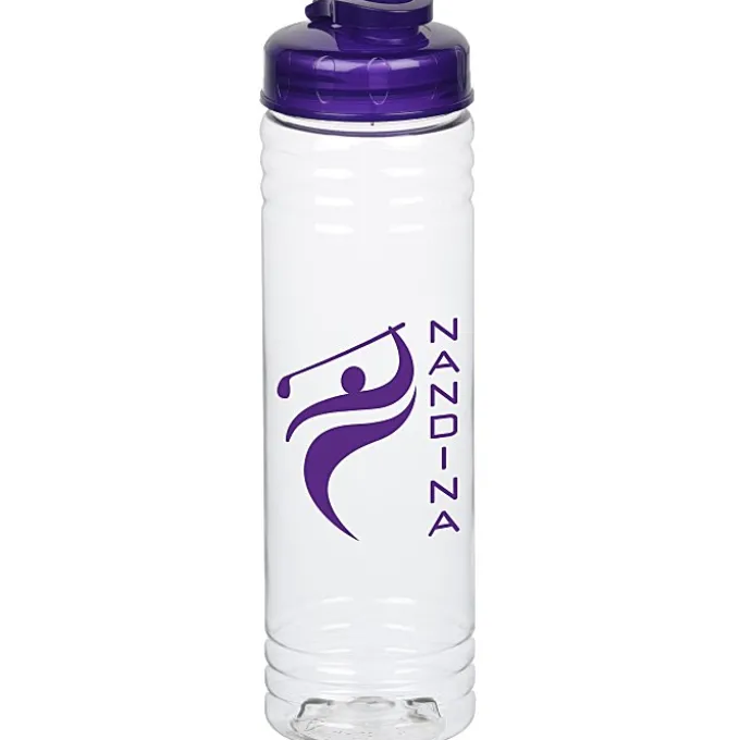 Clear Impact Halcyon Water Bottle with Flip Drink Lid - 24 oz