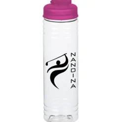 Clear Impact Halcyon Water Bottle with Flip Drink Lid - 24 oz