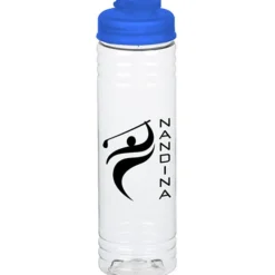 Clear Impact Halcyon Water Bottle with Flip Drink Lid - 24 oz