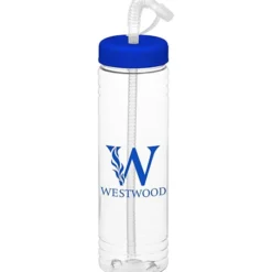 Clear Impact Halcyon Water Bottle with Straw Lid - 24 oz