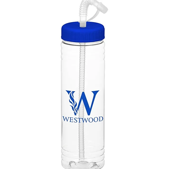 Clear Impact Halcyon Water Bottle with Straw Lid - 24 oz