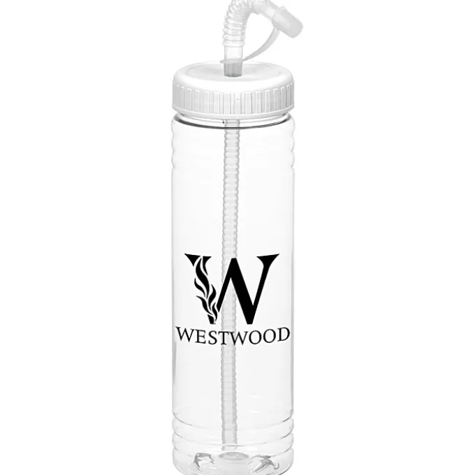 Clear Impact Halcyon Water Bottle with Straw Lid - 24 oz