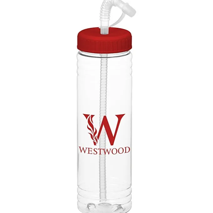 Clear Impact Halcyon Water Bottle with Straw Lid - 24 oz