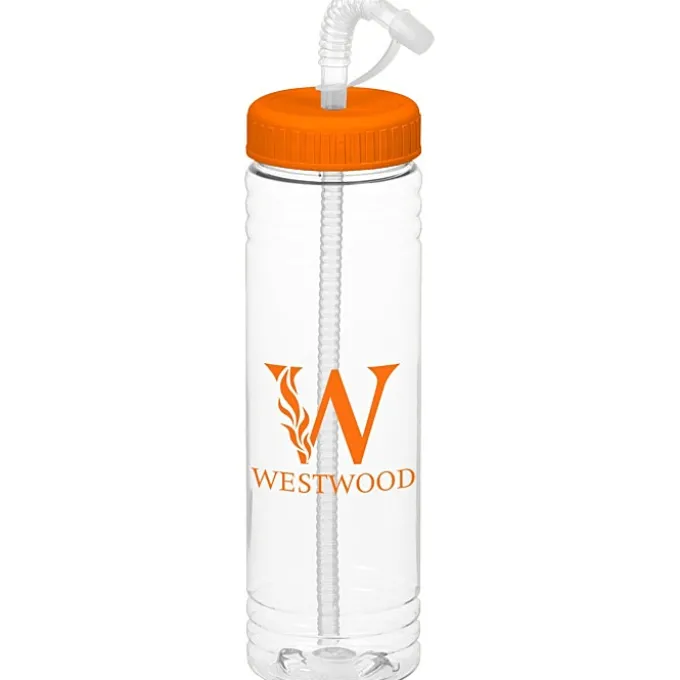 Clear Impact Halcyon Water Bottle with Straw Lid - 24 oz