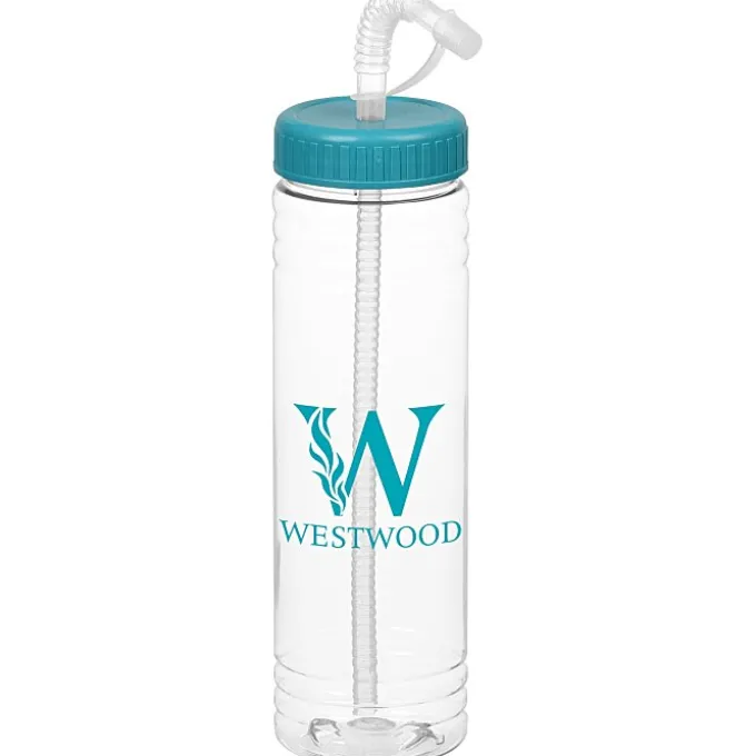 Clear Impact Halcyon Water Bottle with Straw Lid - 24 oz