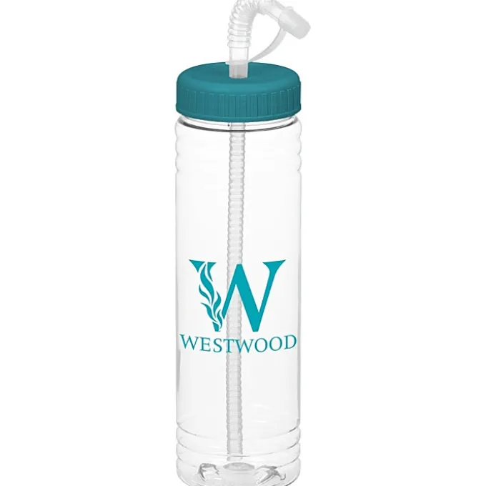 Clear Impact Halcyon Water Bottle with Straw Lid - 24 oz