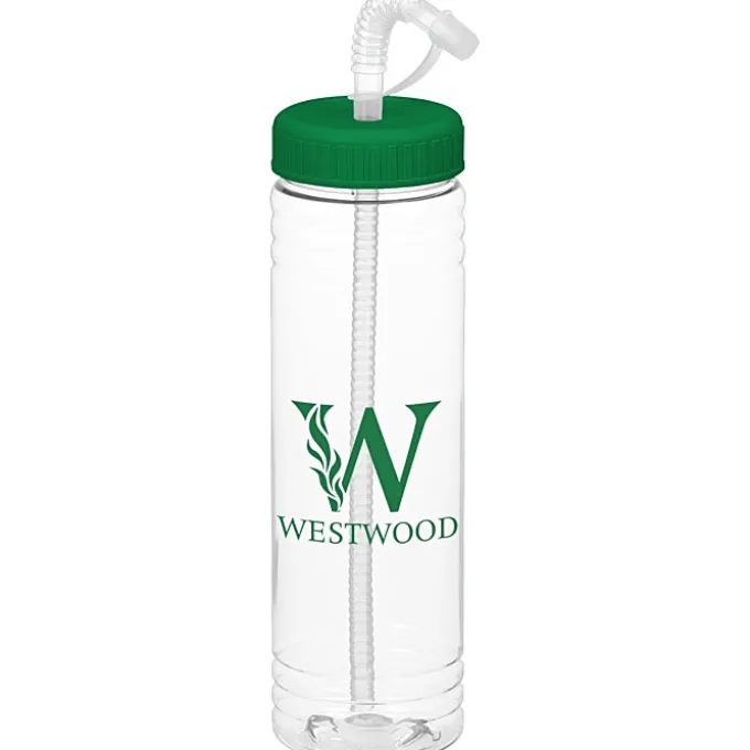 Clear Impact Halcyon Water Bottle with Straw Lid - 24 oz