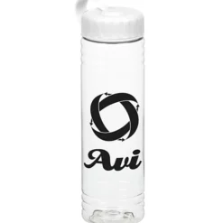 Clear Impact Halcyon Water Bottle with Tethered Lid - 24 oz