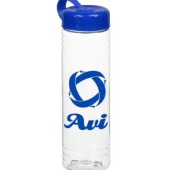 Clear Impact Halcyon Water Bottle with Tethered Lid - 24 oz