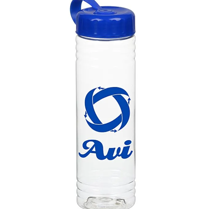 Clear Impact Halcyon Water Bottle with Tethered Lid - 24 oz