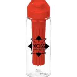 Clear Impact Infuser Flair Bottle with Flip Carry Lid - 26 oz