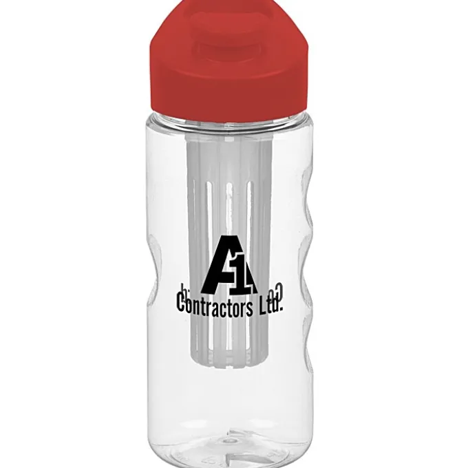 Clear Impact Infuser Mini Mountain Bottle with Flip Carry Lid - 22 oz