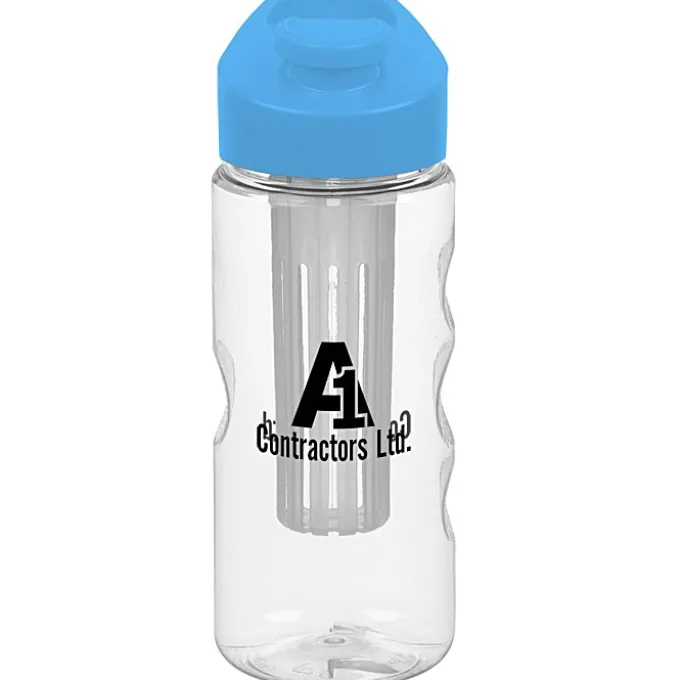 Clear Impact Infuser Mini Mountain Bottle with Flip Carry Lid - 22 oz
