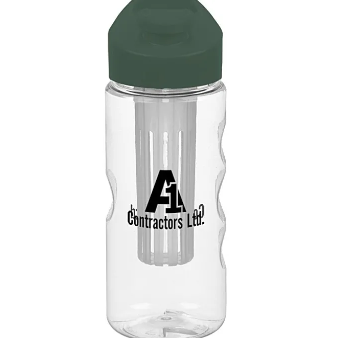 Clear Impact Infuser Mini Mountain Bottle with Flip Carry Lid - 22 oz