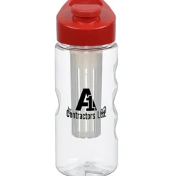 Clear Impact Infuser Mini Mountain Bottle with Flip Carry Lid - 22 oz