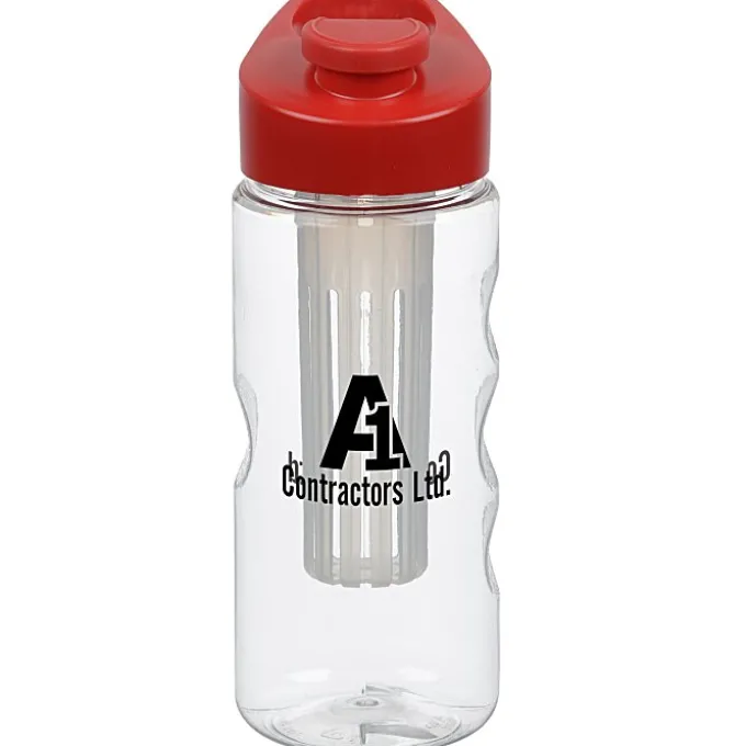 Clear Impact Infuser Mini Mountain Bottle with Flip Carry Lid - 22 oz