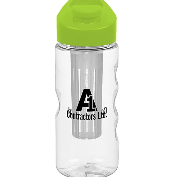 Clear Impact Infuser Mini Mountain Bottle with Flip Carry Lid - 22 oz