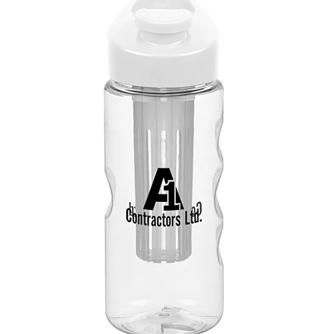 Clear Impact Infuser Mini Mountain Bottle with Flip Carry Lid - 22 oz