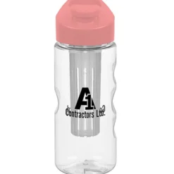 Clear Impact Infuser Mini Mountain Bottle with Flip Carry Lid - 22 oz