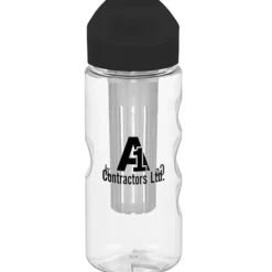 Clear Impact Infuser Mini Mountain Bottle with Flip Carry Lid - 22 oz