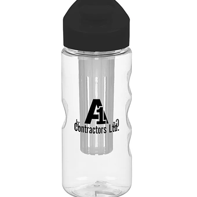 Clear Impact Infuser Mini Mountain Bottle with Flip Carry Lid - 22 oz