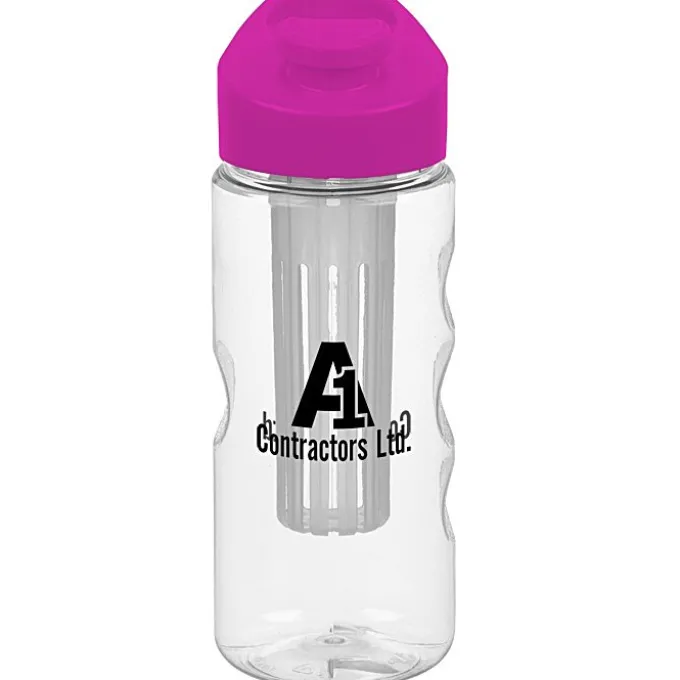 Clear Impact Infuser Mini Mountain Bottle with Flip Carry Lid - 22 oz