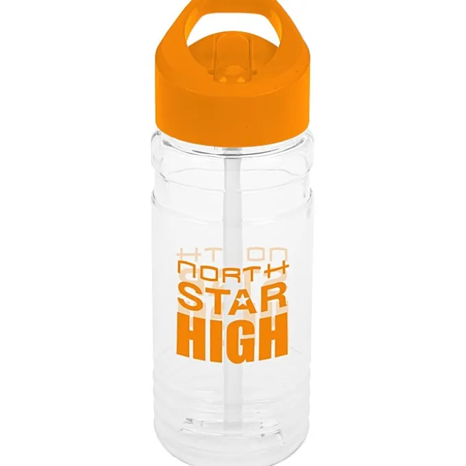 Clear Impact Line Up Bottle with Flip Straw Lid - 20 oz