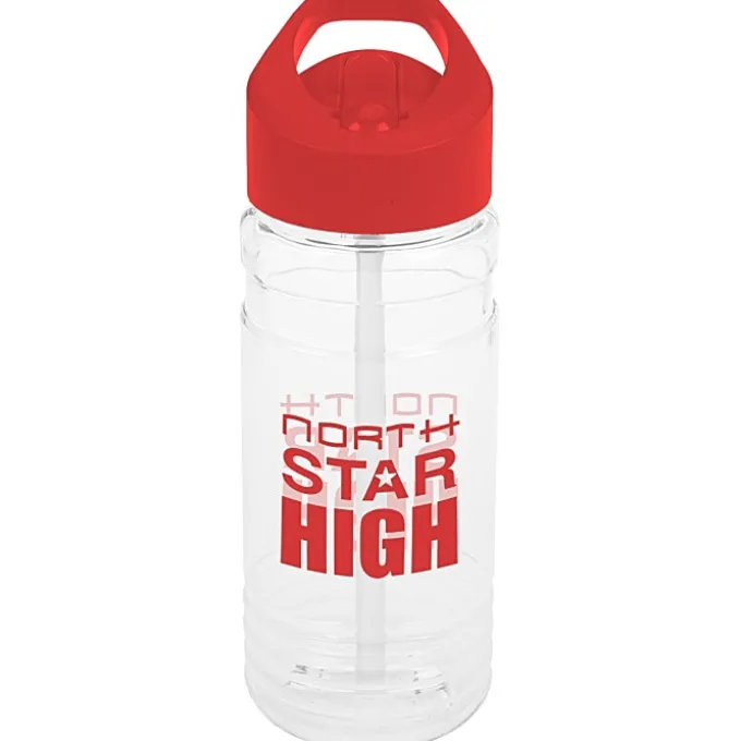 Clear Impact Line Up Bottle with Flip Straw Lid - 20 oz