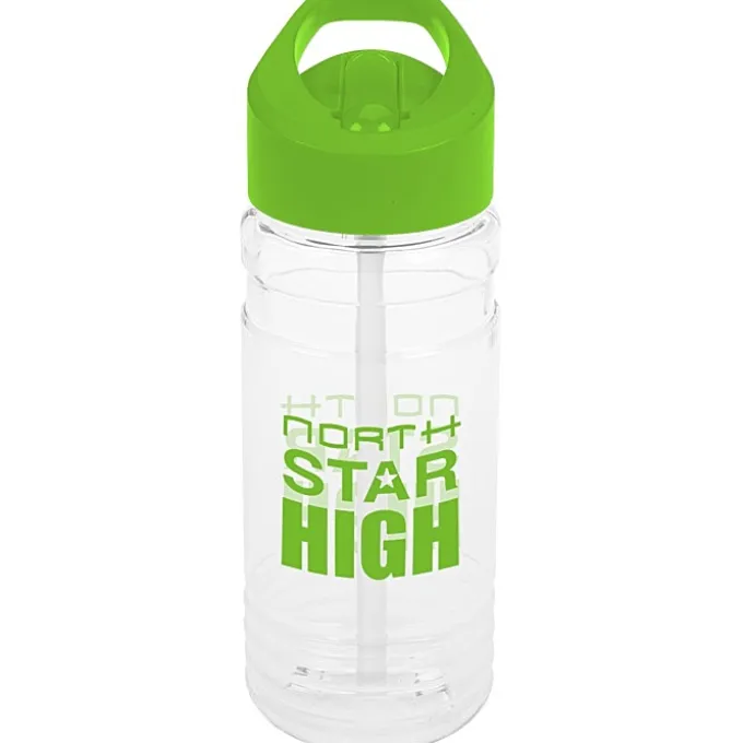 Clear Impact Line Up Bottle with Flip Straw Lid - 20 oz