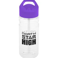 Clear Impact Line Up Bottle with Flip Straw Lid - 20 oz